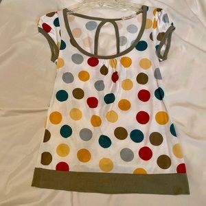 Colorful polka dot nice top
